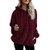 Gillberry Women Jacket Women Hooded Long Coat Jacket Hoodies Parka Outwear Cardigan Coat  Wine Red US S AS M