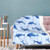 Print Graphic Flannel Blanket with Pompom Fringe Lightweight Cozy Bed Blanket Soft Throw Blanket fit Couch Sofa Suitable for All Season