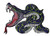 Snake Large Python Crazy beautiful patch iron on sew on applique (Medium, Pattern 13)