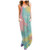 Womens Summer DressesWomens Casual Short Sleeve V Neck Dress Tie Dye Side Split Maxi Long Dresses with Pockets Green