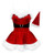 dPois Womens Mrs Santa Claus Mini Dress Christmas Holiday Santa Fur Dresses with Hat Red M