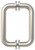 CRL 6 inch  Brushed Nickel  BM Series  Tubular Back-To-Back Pull Handle