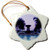 3dRose orn_7781_1 Miami Beach Sunset Snowflake Ornament, Porcelain, 3-Inch