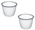 KitchenCraft Living Nostalgia Set of 2 Mini Enamel Pudding Basins / Cooking Pots