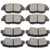 SCITOO Ceramic Front Rear Disc Brake Pad Set fit for 2009-2015 Hyundai Sonata 2011-2016 Kia Optima