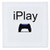 3dRose qs_180064_5 Iplay, Black Lettering on White Background, Picture of Game Controller-Quilt Square, 14 by 14-Inch