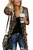 MarcoJudy Womens Leopard Print Button Down Lightweight Open Front Shirt Cardigans