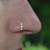 Gold Nose Ring Hoop - Nose Stud - White 2mm Opal Tragus Earring Hoop - Cartilage Hoop Earring - Daith Earring - 20g Rook - Conch Piercing