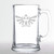 The Legend of Zelda - Triforce  Hylian Crest  - Etched Beer Mug