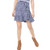 Michael Michael Kors Womens Printed Ruffled Mini Skirt Blue XL