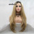 Melody Wigs Ombre Blonde Wig Synthetic U Part Lace Wig Natural Straight Hair Wigs For Women Hair With Dark Roots Heat Resistant Fiber Long Blonde Wigs Cosplay Wigs