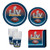 Party City Super Bowl Basic Tableware Kit for 10 Guests Party Supplies Includes Plates Napkins Cups