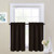 NICETOWN Window Treatment Blackout Valances - Rod Pocket Tailored Home Decoration Tier Panels for Boys Room Kitchen Basement  1 Pair W29 x L36 Inches Each Panel Brown