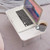 Laptop Bed Table Breakfast Tray with Foldable Legs Portable Lap Standing Desk Notebook Stand Reading Holder for Couch Sofa Floor  White