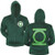Green Lantern Symbol Zip-Up Hoodie-XX-Large