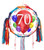 70TH Birthday Balloon Blast Pull Pinata  Each  by Partypro