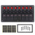 Marine Boat Panel 8 Gang ON-Off Ignition 3 Pin Waterproof Toggle Rocker Switch Panel 12V 24V Circuit Breaker LED Indicator for RV Vehicle Truck Trailer Yacht  Red