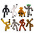 Zing Stikbots Set of 8 Stikbot Poseable Action Figures Zing Stikbot Family Pack Set of 6 Stikbot Poseable Action Figures Includes 4 Metalbots 2 Monsters and 2 Stikbots