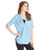 Calvin Klein Womens Modern Essential Zipper Button-Front Blouse ICEBURG L
