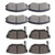 SCITOO Ceramic Front Rear Disc Brake Pad Set fit for 2003-2008 Hyundai Tiburon