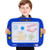 Magnetic Drawing Board, Doodle Toy Big Magnetic Erasable Magna, Writing Sketching Pad, Assorted Colors Writing Painting Sketching Pad Board for Toddler Boy Girl Kids Blue
