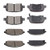 Front Rear Ceramic Brake Pads Kits 8pcs fit for 2003-2006 for Acura MDX