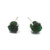 Sterling Silver Raw Emerald Stud Earrings