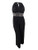 R and M Richards Womens Embellished Jumpsuit  14 Black