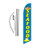 Seafood Advertising Feather Banner Swooper Flag Sign with Flag Pole Kit and Ground Stake