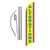 Alterations Advertising Feather Banner Swooper Flag Sign with Flag Pole Kit and Ground Stake