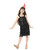 Leadtex Girls 20s Flapper Dresses Costume Dress Childrens Party Fringed Dresses with Feather HeadbandSize S?4-6?Black