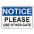 Notice Please Use Other Gate OSHA Safety Label Decal 5x3.5 in. Vinyl 4-Pack for Enter Exit Agricultural by ComplianceSigns