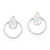 Cute Teardrops White Mother of Pearl Inlay .925 Sterling Silver Circle Stud Earrings