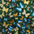 Timeless Treasures Fabrics Garden Journal Floral Green Butterflies On Leaves