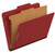 Pendaflex Recycled Classification File Folders, 1 Divider, 2" Embedded Fasteners, 2/5 Tab Cut, Letter Size, Red, Box of 10 (23775R)