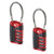 Lewis N. Clark Tsa Cable Lock 2 Pack Red