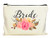 Bride Makeup Bag Bridal Shower Gift Gift for Bride Wedding Cosmetic Pouch Rose Makeup Bag