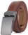 Marino Avenue Mens Genuine Leather Ratchet Dress Belt with Linxx Buckle - Gift Box - Charcoal Depiction - Burnt Umber - Adjustable from 28 inch  to 44 inch  Waist