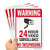 SmartSign 24 Hour Video Surveillance Sign No Trespassing Sign  Pack of 4  7 x 10 Inches 40 Mil Aluminum Laminated Pre-drilled Holes Made in USA