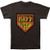 Kiss Distressed Kiss Army Print Mens Slim Cotton Shirt Medium Grey