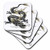 3dRose Chinese Dragon- chinese dragon, metallic dragon, dragon,creature, yang, chinese new year - Ceramic Tile Coasters, set of 4 (cst_78729_3)