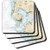 3dRose Print of Nautical Map Of Tampa Bay  - Ceramic Tile Coasters, set of 4 (cst_214251_3)