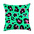 Animal Patterns  and  Leopard Prints Vintage Gifts Green Cheetah Pattern Leopard Print   1980s Vintage Style Throw Pillow 18x18 Multicolor