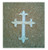 Cross - Christian - Baptism - Embroidered Cream Iron On Applique Patch - 4H