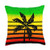 Vintage  and  Retro 80s Vaporwave Sunset Palm Tree Green To Red Throw Pillow