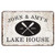 INNAPER Personalized Custom Sign Vintage Distressed Look Lake House Metal Room Sign Decor