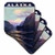 3dRose This Is Alaska Scenic Mountain and Lake Landscape Travel Poster - Ceramic Tile Coasters, Set of 4 (cst_172114_3)