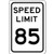 Speed Limit 85 Mph Sign - 12 X 16 Aluminum Road and Street Sign - No Rust