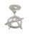 Hip HOP Silver PT Anarchy Pendant  and  3mm 24 inch  Cuban Chain Bling Necklace