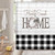 MERCHR Black White Buffalo Check Plaid Shower Curtain Rustic Fabric Shower Curtains for Bathroom with Floral Decor on Wooden Board Polyester Fabric Bathroom Shower Curtains with Hooks 69 X 70in
